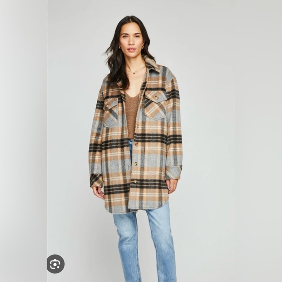 Gentle Fawn Plaid Coat - Picture 1 of 6